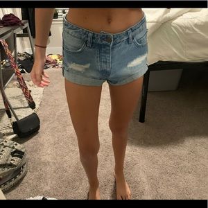 volcom jean shorts